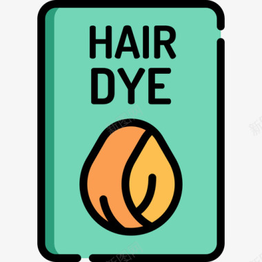 染发剂美发和理发师线性颜色图标图标