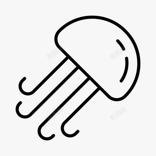 水母动物野生动物图标svg_新图网 https://ixintu.com 动物 动物园 水母 野生动物