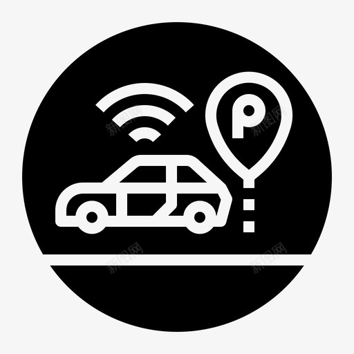 停车场汽车标志图标svg_新图网 https://ixintu.com 交通 停车场 标志 汽车 道路交通