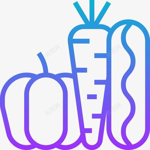 蔬菜慈善元素3梯度图标svg_新图网 https://ixintu.com 元素 慈善 梯度 蔬菜