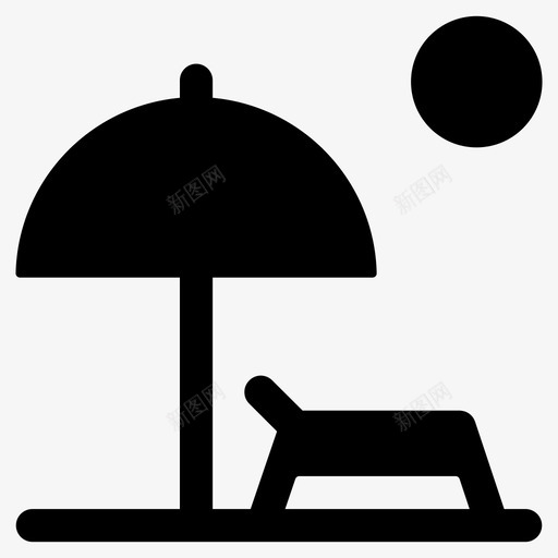 海滩甲板沙滩椅甲板椅图标svg_新图网 https://ixintu.com 假日 假期 图标 日光浴 沙滩椅 海滩 甲板 雕文
