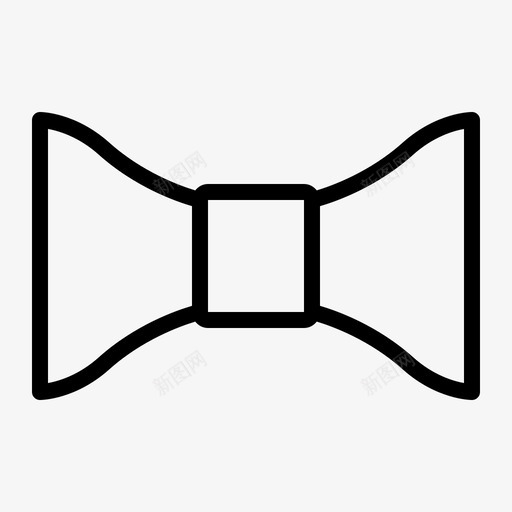 领带领结衣服图标svg_新图网 https://ixintu.com 时装 衣服 西装 领带 领带轮廓 领结