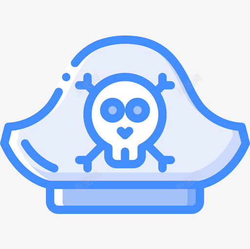 海盗帽帽子4蓝色图标svg_新图网 https://ixintu.com 帽子 海盗 蓝色