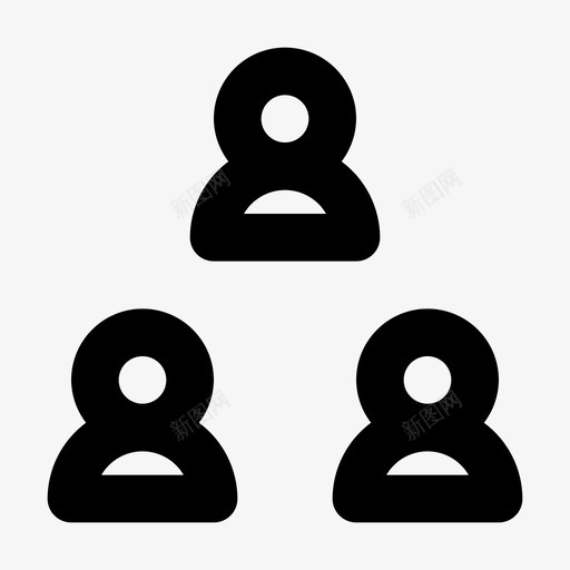 团队小组领导图标svg_新图网 https://ixintu.com 业务 人员 团队 小组 管理层 领导