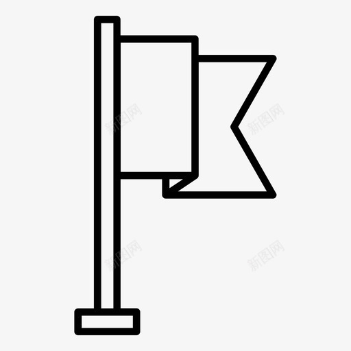 国旗国家结束图标svg_新图网 https://ixintu.com 国家 国旗 旗帜轮廓 结束 胜利