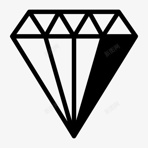 钻石金融宝石图标svg_新图网 https://ixintu.com 奢侈品 宝石 珠宝 金融 钻石