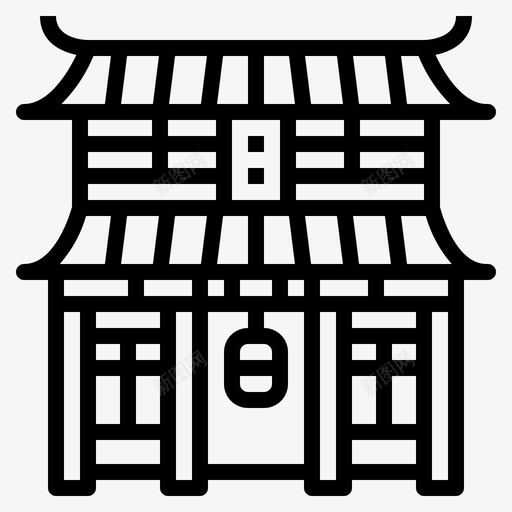 坦普尔日本43直线型图标svg_新图网 https://ixintu.com 日本 普尔 直线 线型