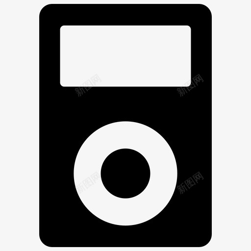 ipodmp3播放器通讯设备1轮廓减去正面图标svg_新图网 https://ixintu.com ipod mp3播放器 通讯设备1轮廓减去正面