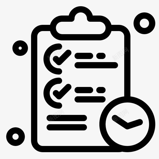 检查表剪贴板任务图标svg_新图网 https://ixintu.com 任务 剪贴板 时间 检查表 项目管理