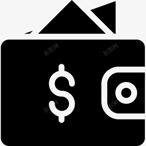 钱包商务238实心图标svg_新图网 https://ixintu.com 商务 实心 钱包