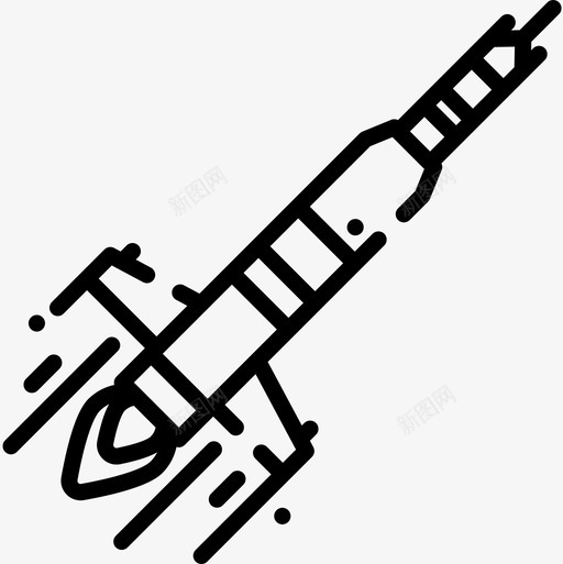 火箭太空91直线型图标svg_新图网 https://ixintu.com 太空 火箭 直线 线型