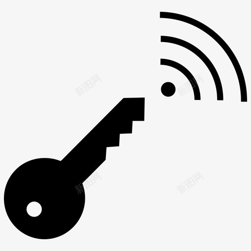 钥匙锁安全图标svg_新图网 https://ixintu.com 安全 无线钥匙 通信设备1轮廓减去前面 钥匙 锁