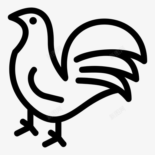 鸡肉农场农场动物图标svg_新图网 https://ixintu.com 公鸡 农场 动物 家禽 母鸡 鸡肉