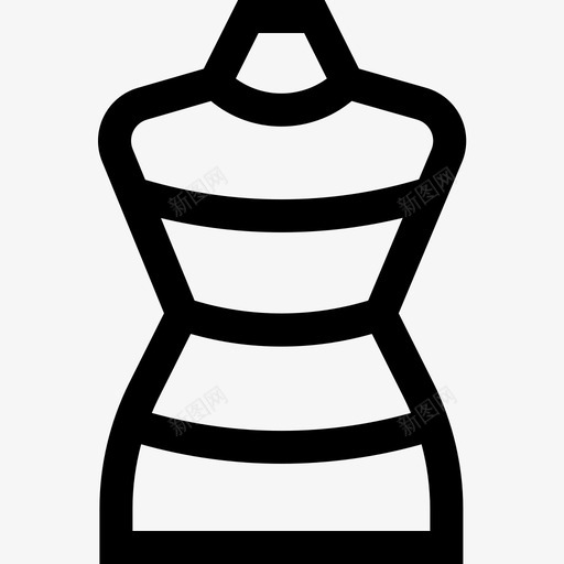 人体模特时装直线型图标svg_新图网 https://ixintu.com 人体模特 时装 直线 线型 设计