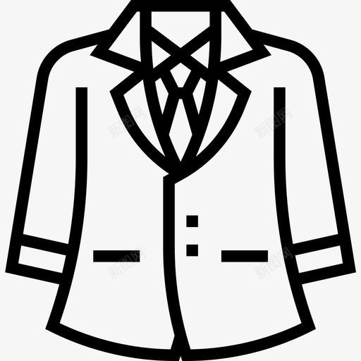 西服衣服94直线型图标svg_新图网 https://ixintu.com 直线型 衣服94 西服