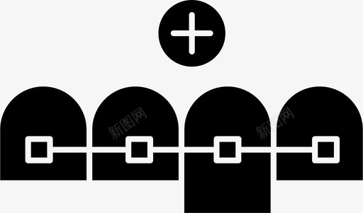 医疗牙齿牙齿支架图标svg_新图网 https://ixintu.com 医疗 医疗保健 实心 支架 牙齿