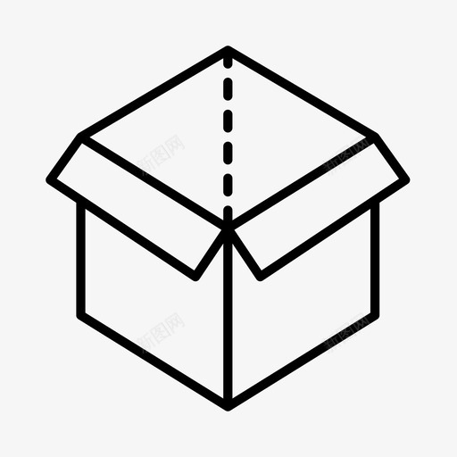 开箱纸箱瓦楞纸箱图标svg_新图网 https://ixintu.com 开箱 物流 瓦楞纸箱 纸箱 邮箱