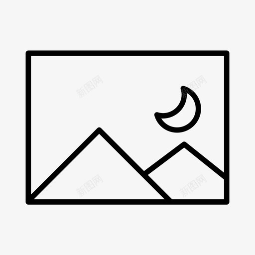 图像山图标svg_新图网 https://ixintu.com 图像 图片 山 用户界面轮廓 风景
