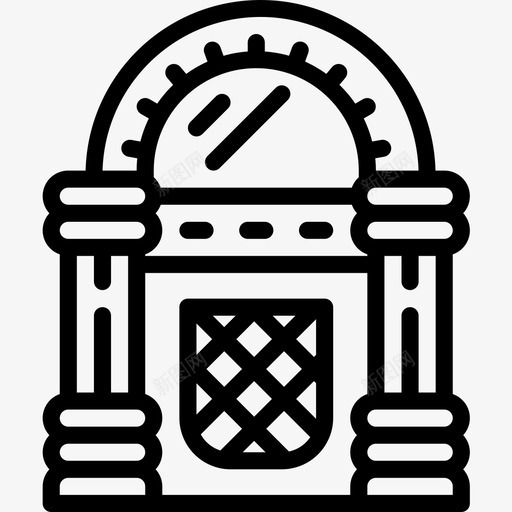 自动点唱机50年代直线型图标svg_新图网 https://ixintu.com 50年代 动点 唱机 直线 线型 自动