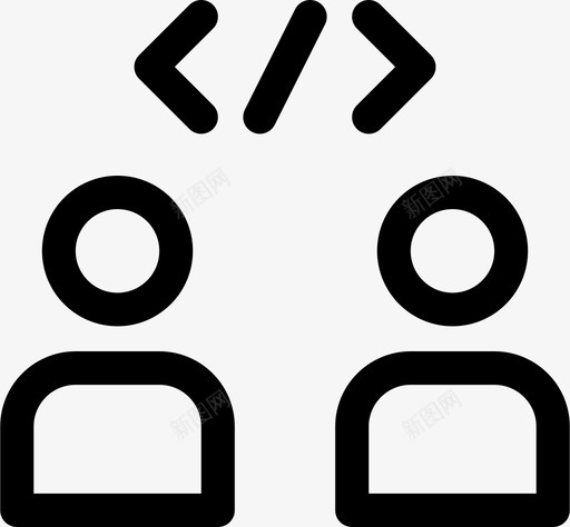 程序员代码夫妻图标svg_新图网 https://ixintu.com 人 代码 夫妻 程序员