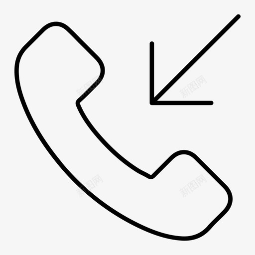 来电电话用户界面图标svg_新图网 https://ixintu.com 来电 用户界面 电话