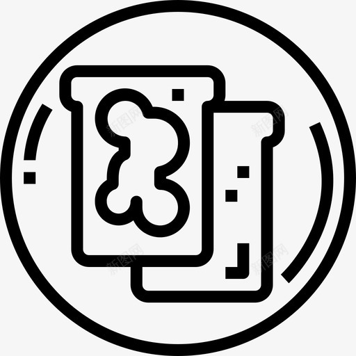 烤面包片31号咖啡厅直系图标svg_新图网 https://ixintu.com 31号咖啡厅 烤面包片 直系