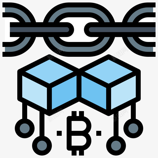 区块链比特币95线性颜色图标svg_新图网 https://ixintu.com 区块 比特 线性 颜色