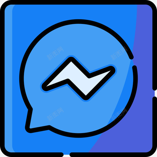 FacebookMessenger徽标社交媒体徽标linecolorlinealcolor图标svg_新图网 https://ixintu.com Facebook Messenger color lineal linecolor 媒体 徽标 社交
