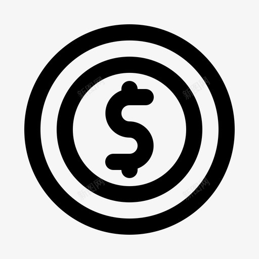 付款货币美元图标svg_新图网 https://ixintu.com 付款 美元 货币