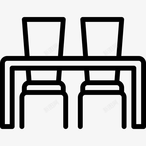 桌子家具82直线型图标svg_新图网 https://ixintu.com 家具 桌子 直线 线型