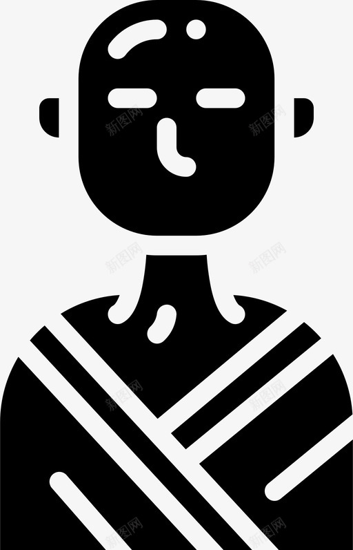 僧侣灵性2填充图标svg_新图网 https://ixintu.com 僧侣 填充 灵性2