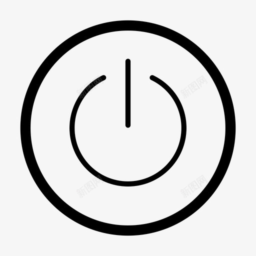 电源按钮电源开关图标svg_新图网 https://ixintu.com 电源开关 电源按钮
