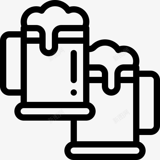 一品脱啤酒自由时间30直系图标svg_新图网 https://ixintu.com 一品脱啤酒 直系 自由时间30