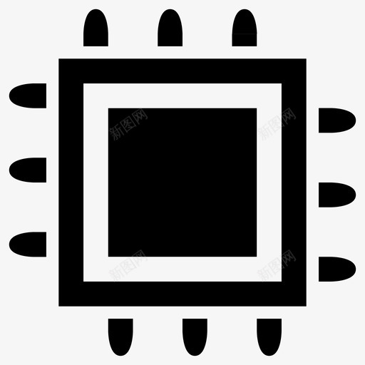 硬件芯片中央处理器芯片硬件图标svg_新图网 https://ixintu.com 中央处理器 主机 硬件 芯片
