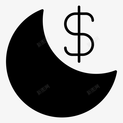 月亮生意午夜天空图标svg_新图网 https://ixintu.com 午夜 商业公司雕文 天空 月亮生意 睡眠