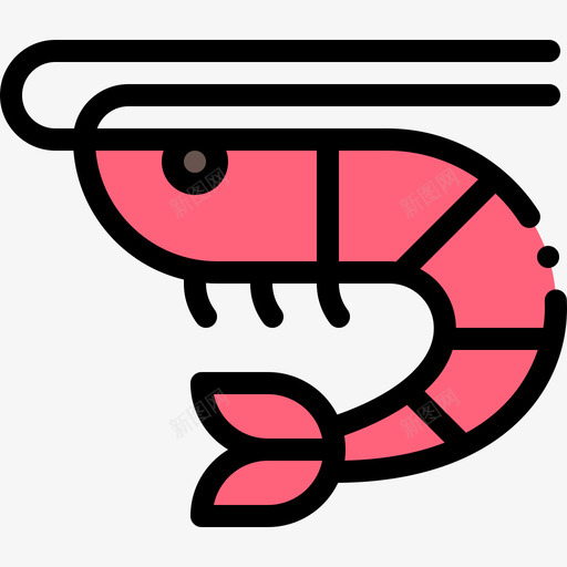 美食家虾19图标svg_新图网 https://ixintu.com 19 美食家虾