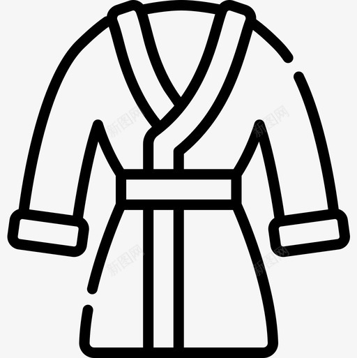 浴袍衣服86直系图标svg_新图网 https://ixintu.com 浴袍 直系 衣服