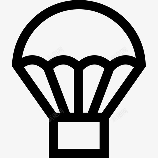 降落伞户外活动24直线型图标svg_新图网 https://ixintu.com 户外活动24 直线型 降落伞