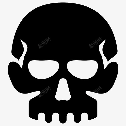 头骨骨头万圣节图标svg_新图网 https://ixintu.com 万圣节 图标 头骨 字形 终极 骨头 骷髅