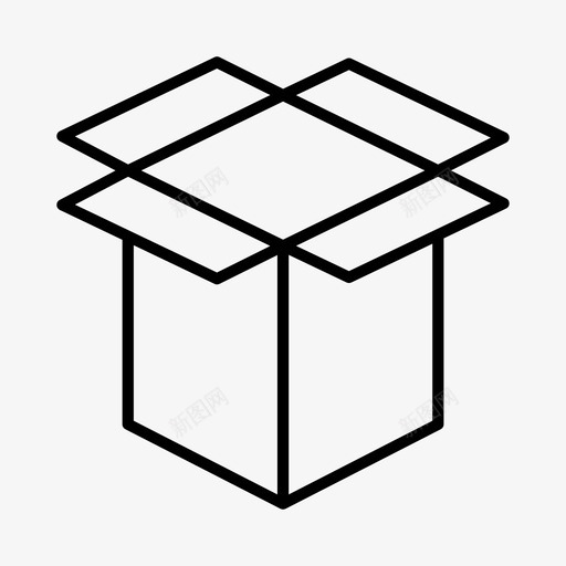 开箱纸箱瓦楞纸箱图标svg_新图网 https://ixintu.com 开箱 物流 瓦楞纸箱 纸箱 邮箱