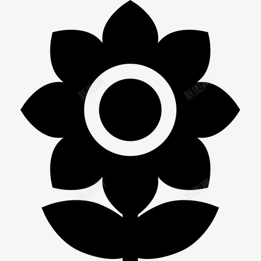 向日葵春天53填充图标svg_新图网 https://ixintu.com 向日葵 填充 春天