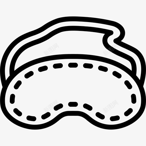 睡眠面罩旅行配件线性图标svg_新图网 https://ixintu.com 旅行配件 睡眠面罩 线性