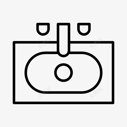 水槽建筑师建筑图标svg_新图网 https://ixintu.com 图纸 平面图 建筑 建筑师 水槽 浴室