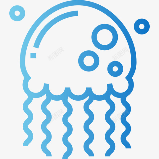 海蜇海鲜4梯度图标svg_新图网 https://ixintu.com 梯度 海蜇 海鲜