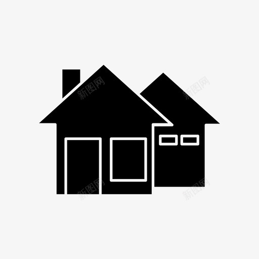 住宅公寓建筑和城市图标svg_新图网 https://ixintu.com 住宅 住房 公寓 办公室 城市 建筑