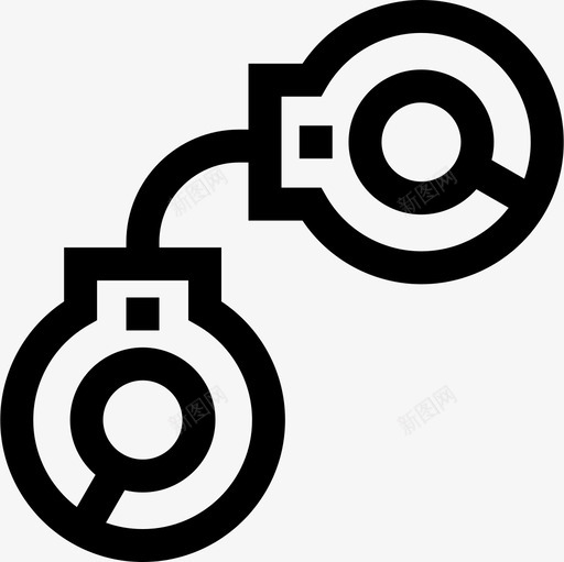 手铐紧急情况15线状图标svg_新图网 https://ixintu.com 情况 手铐 紧急 线状