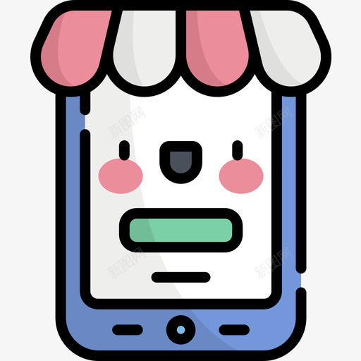 网上商店营销55线颜色图标svg_新图网 https://ixintu.com 网上商店 营销 颜色