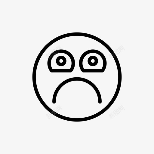 表情脸喜怒无常图标svg_新图网 https://ixintu.com 喜怒无常 悲伤 担心 脸 表情 表情线