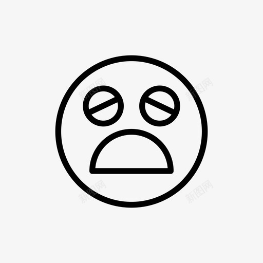 悲伤表情情绪图标svg_新图网 https://ixintu.com 悲伤 情绪 表情