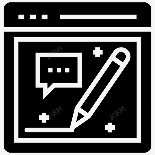 写seo写博客内容图标svg_新图网 https://ixintu.com seo 内容 博客